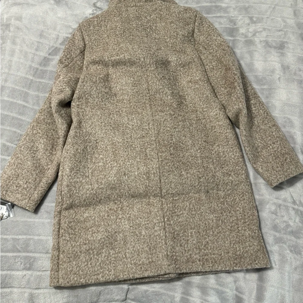 Kenneth Cole New York Women’s Asymmetrical Wool Blend Coat Camel Size Size M - Picture 9 of 10